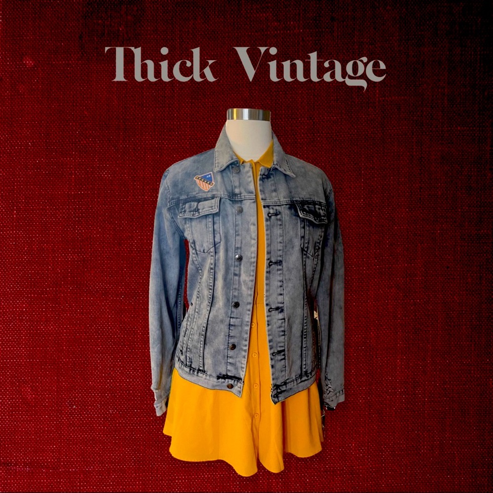 “Always Rare” Acid-washed Denim Jacket - Extra large